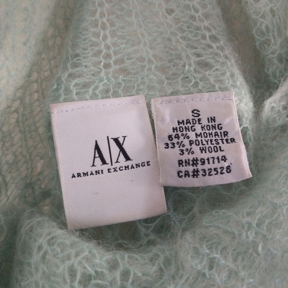 Armani Exchange teal turtleneck sweater women's size small - Picture 2 of 2